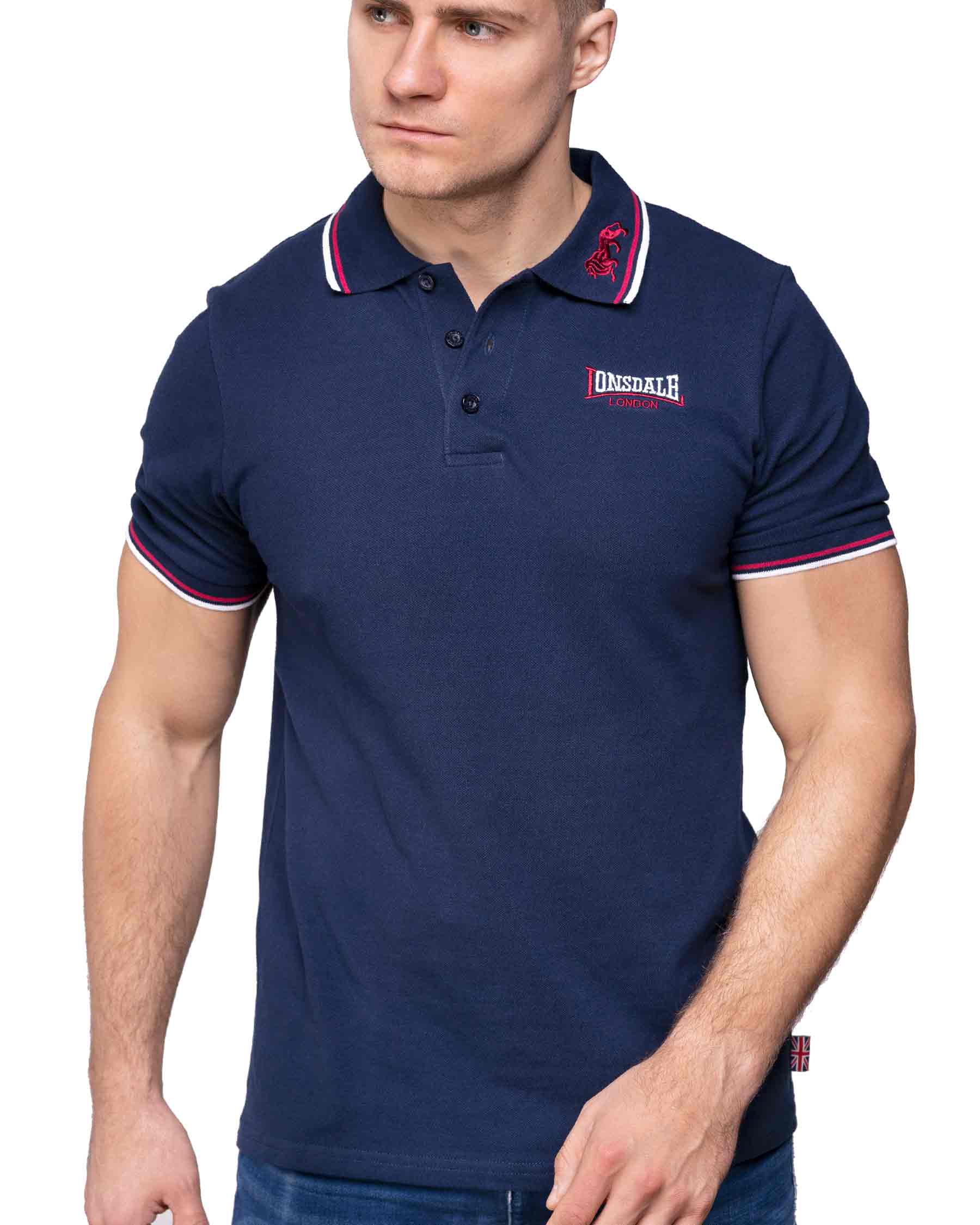 Tricou Lonsdale polo albastru