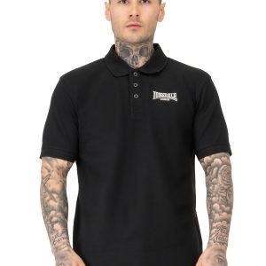 Tricou polo Lonsdale negru/alb